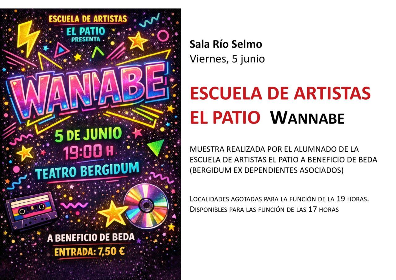 Cartel del musical Wannabe en el Teatro Bergidum