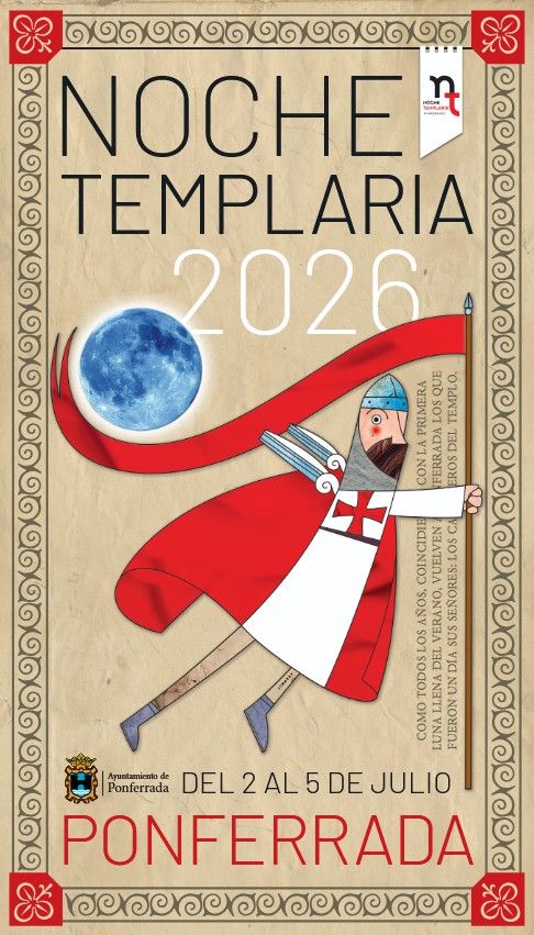 Cartel promocional de la Noche Templaria 2026 en Ponferrada