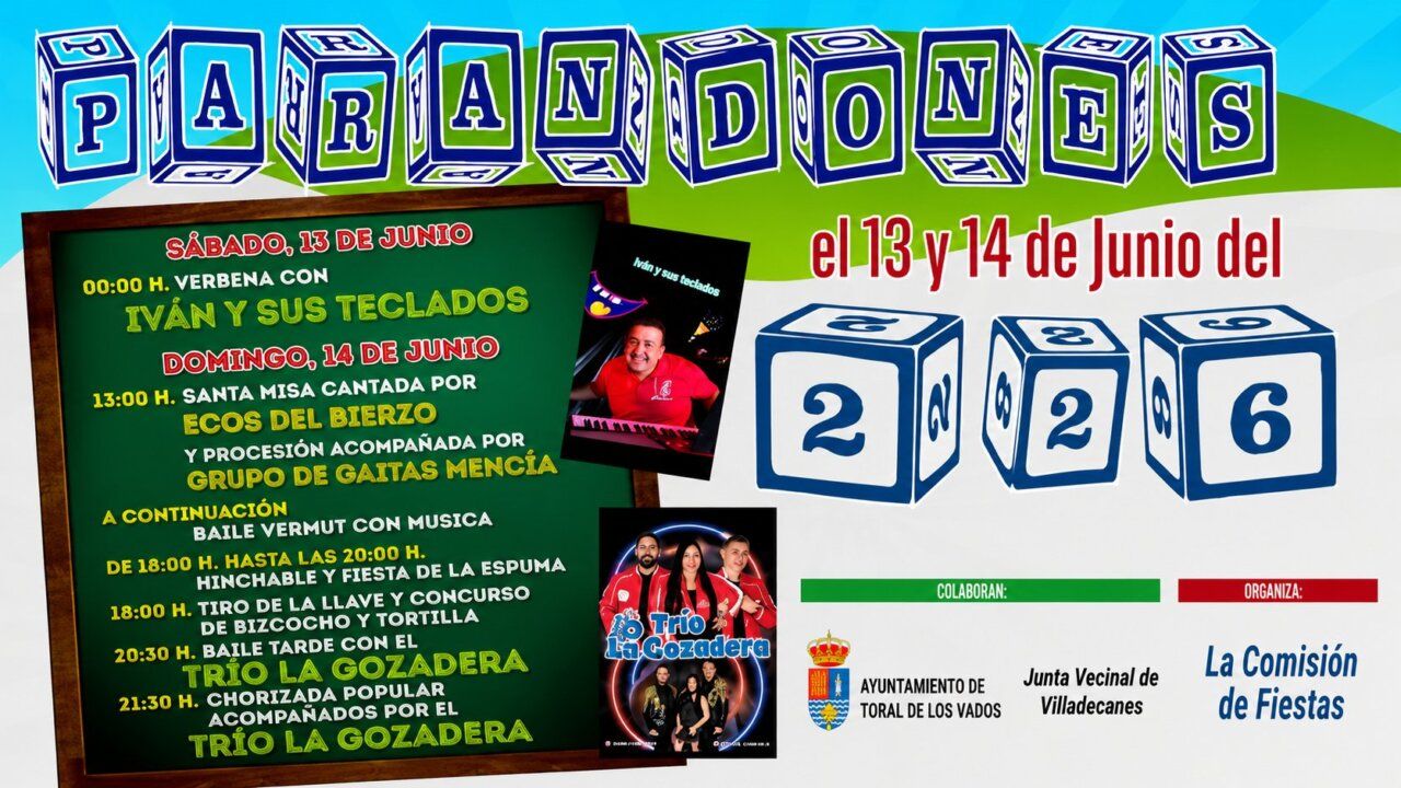 Cartel de las fiestas patronales de San Antonio en Parandones