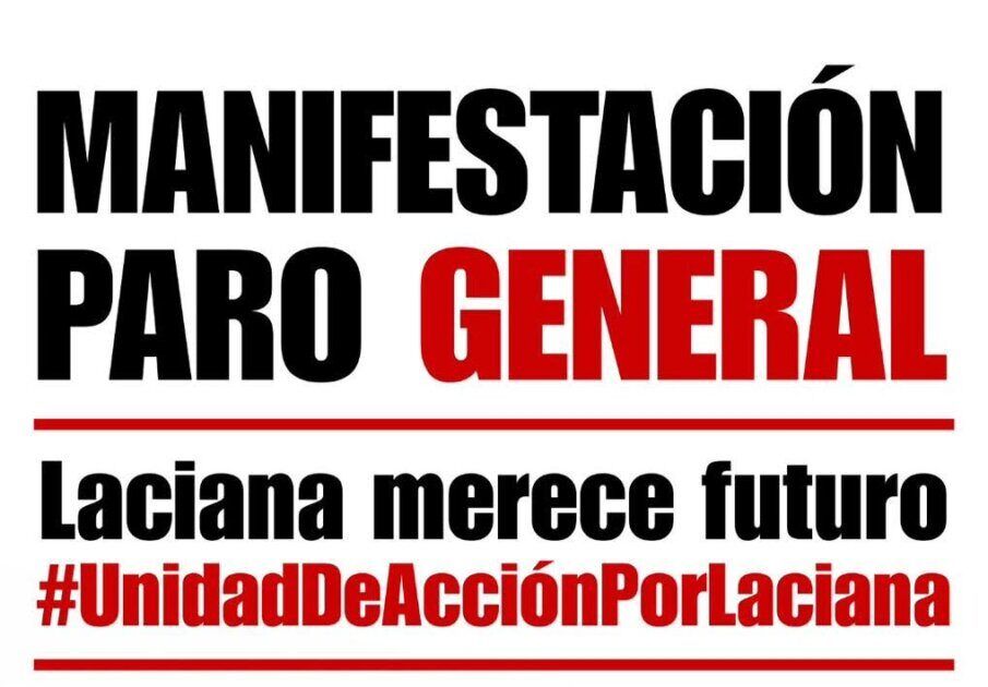 Cartel de manifestación del Frente Común de Laciana