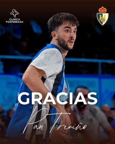 Pau Treviño en acción durante un partido con el Clínica Ponferrada
