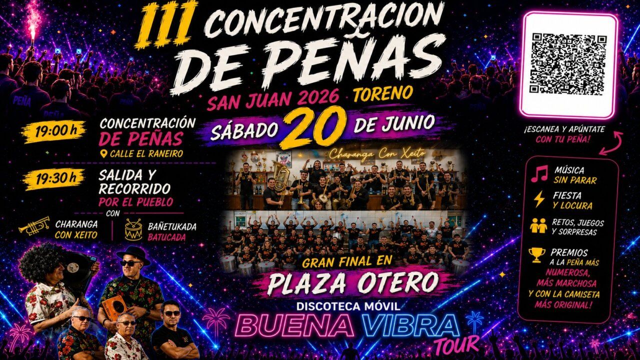 Cartel de la III Concentración de Peñas de San Juan en Toreno