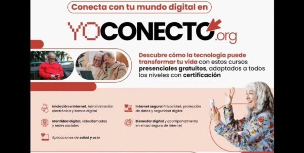 Cartel de formación tecnológica gratuita en Ponferrada para adultos