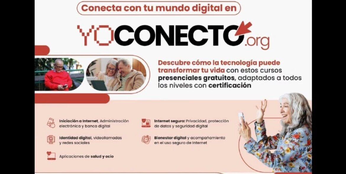 Cartel de formación tecnológica gratuita en Ponferrada para adultos