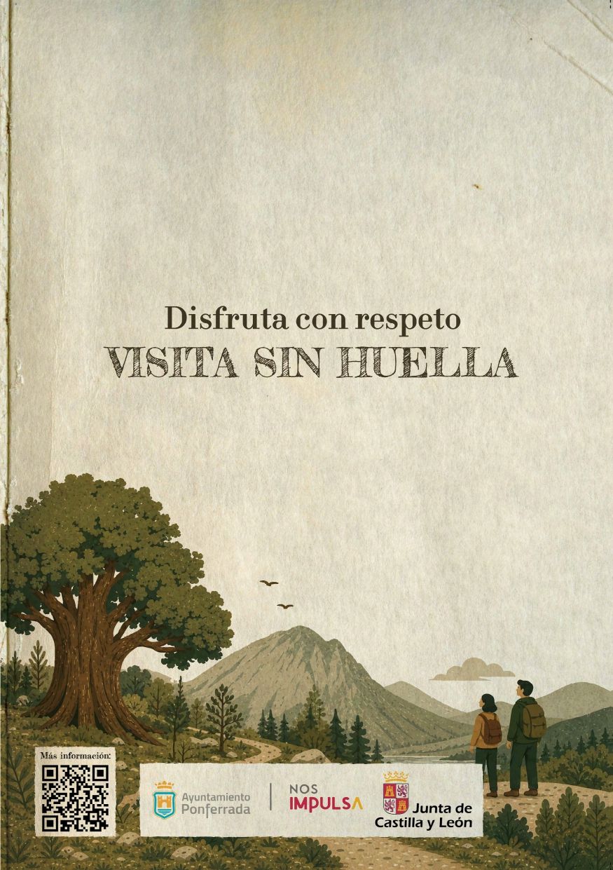 Cartel de la campaña Visita sin huella en Ponferrada