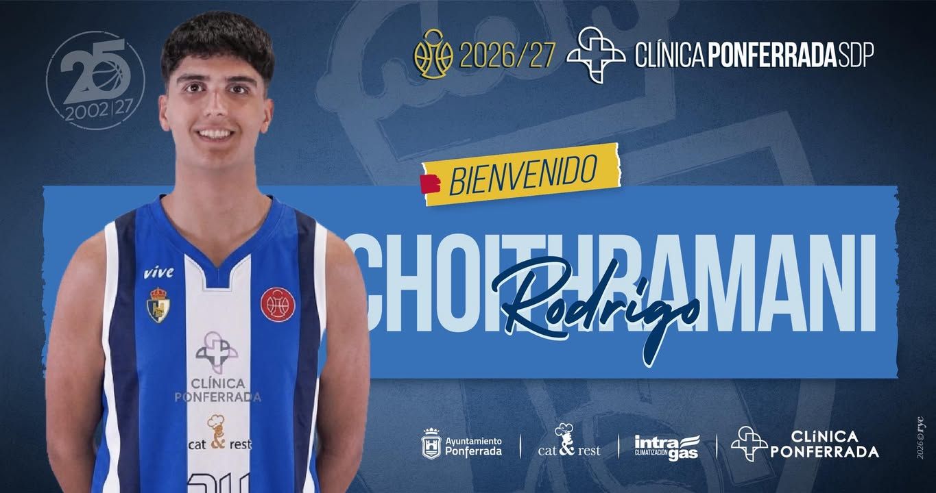 Rodrigo Choithramani en la camiseta del Clínica Ponferrada SDP