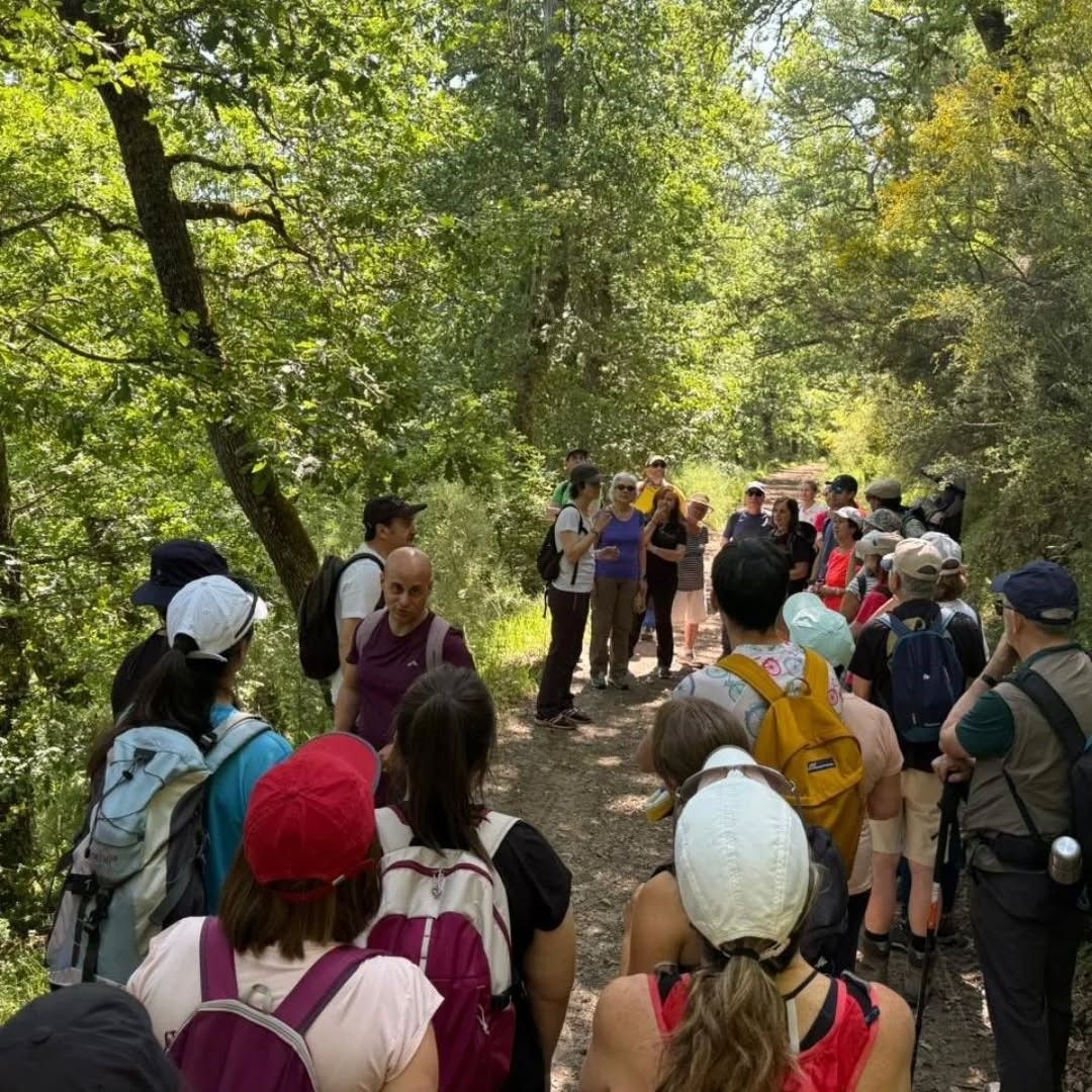 Grupo de personas en una ruta de senderismo en Laciana