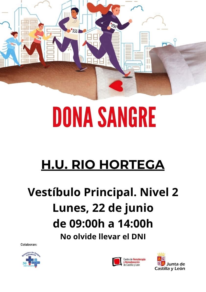 Cartel informativo sobre donación de sangre en Castilla y León