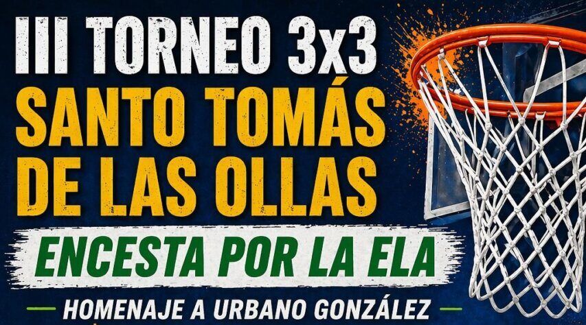 Cartel del torneo de baloncesto en Santo Tomás de las Ollas