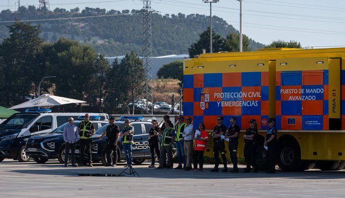Simulacro de emergencia con drones en Valladolid con Protección Civil y Policía