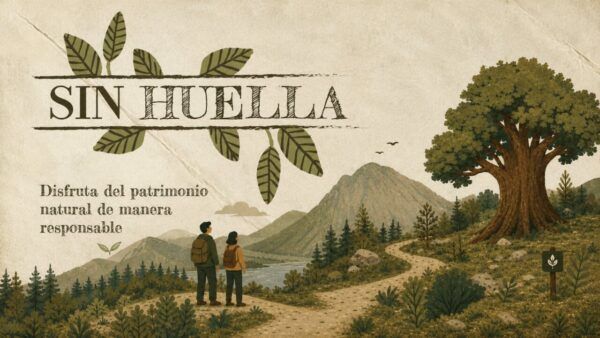 Cartel de la campaña Visita sin huella en Ponferrada