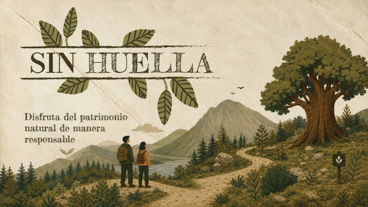 Cartel de la campaña Visita sin huella en Ponferrada