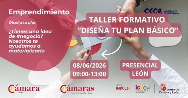 Cartel del taller de emprendimiento con información del evento