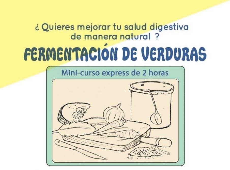 Cartel del taller de fermentación de verduras en Ponferrada
