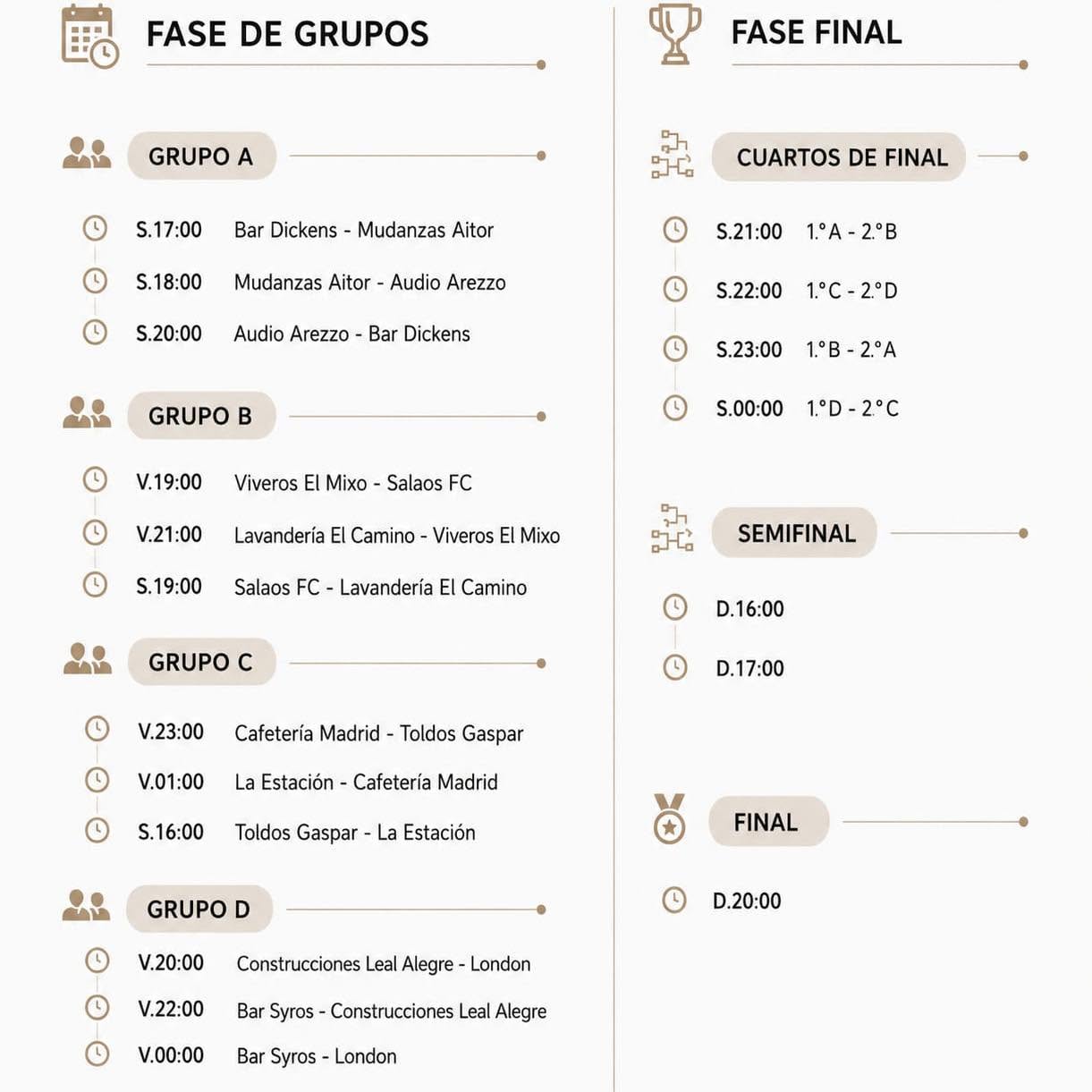 Cartel del torneo de fútbol sala en Villafranca del Bierzo