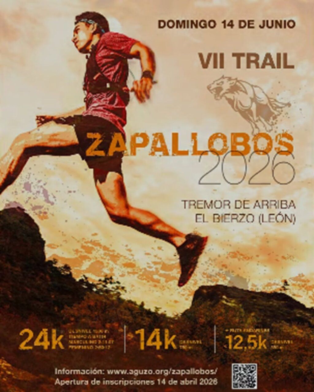 Corredor en acción durante el VII Trail Zapallobos en León