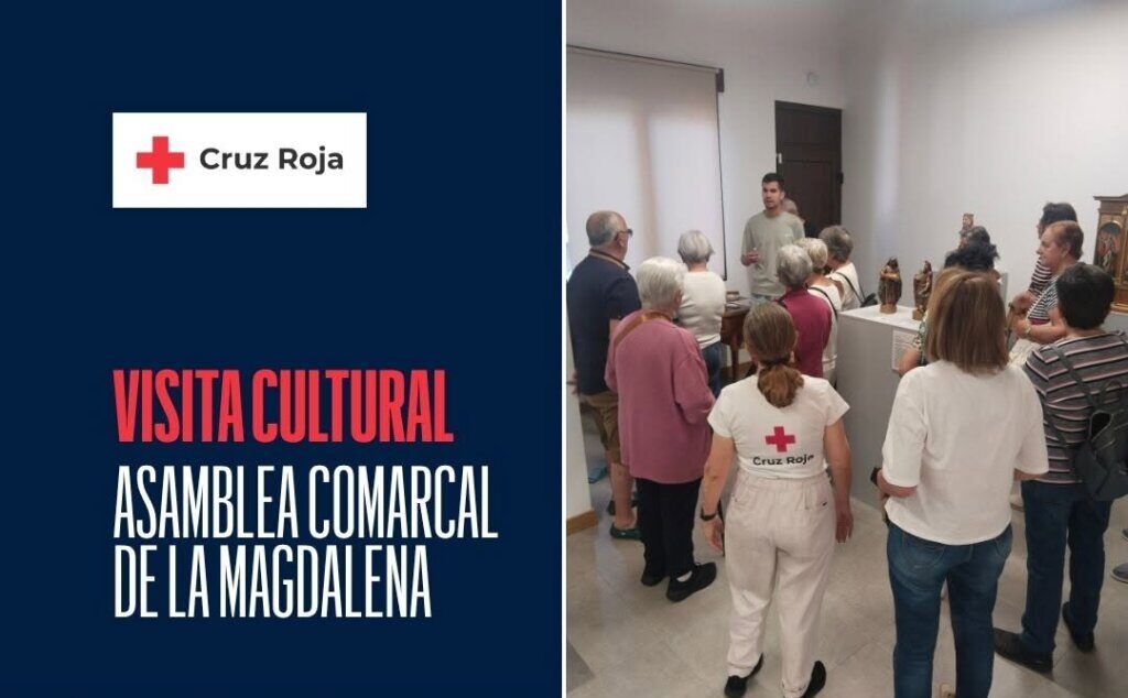 Grupo de personas mayores en una visita cultural en Riello