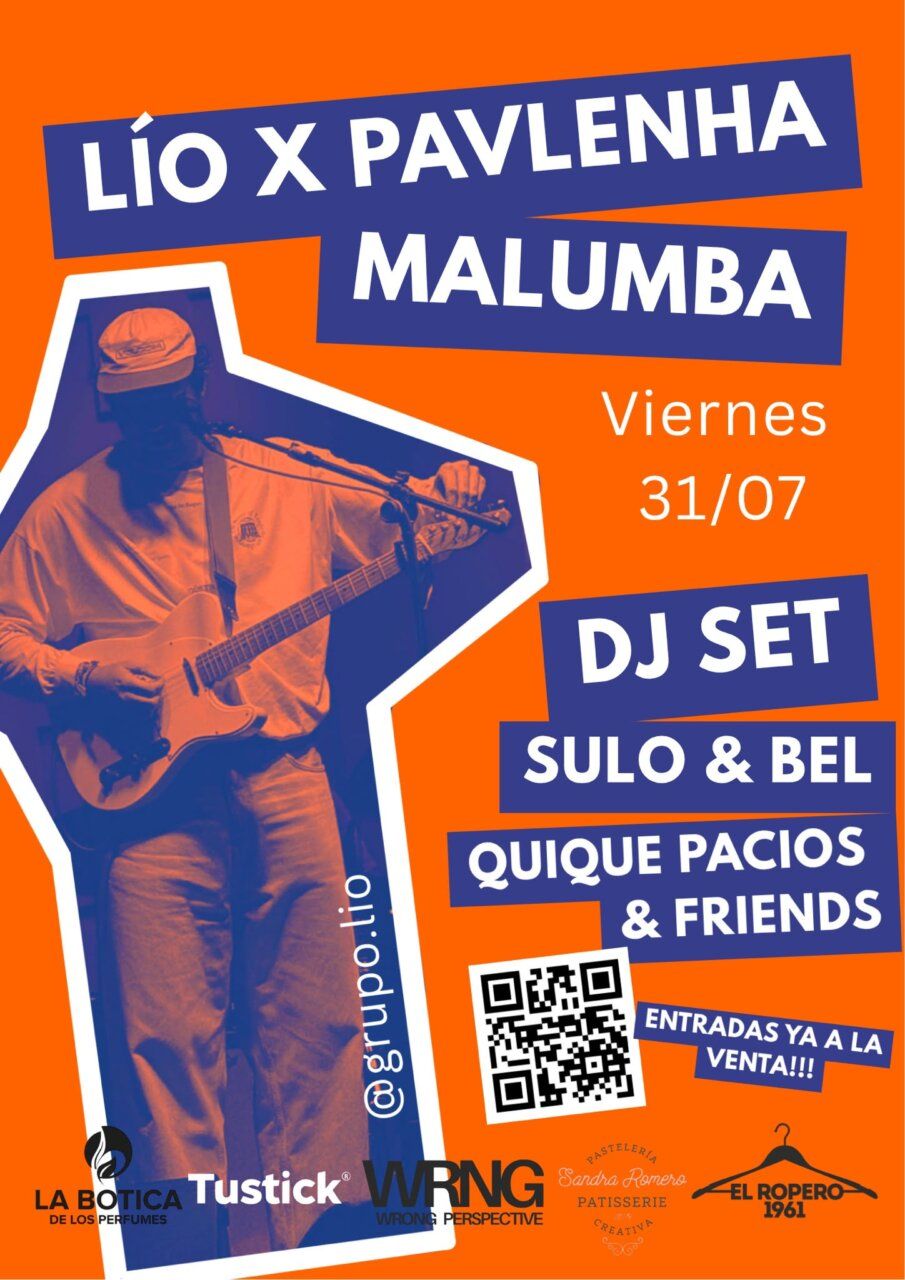 Cartel del concierto de Pavlenha en la terraza Malumba de Ponferrada
