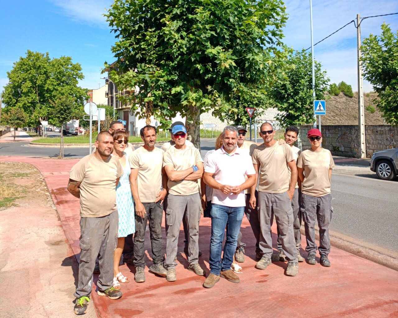 Grupo de trabajadores del Programa Mixto Ponsferrata en Ponferrada