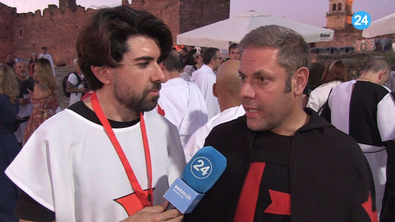 Iván Alonso hablando sobre la Noche Templaria en Ponferrada