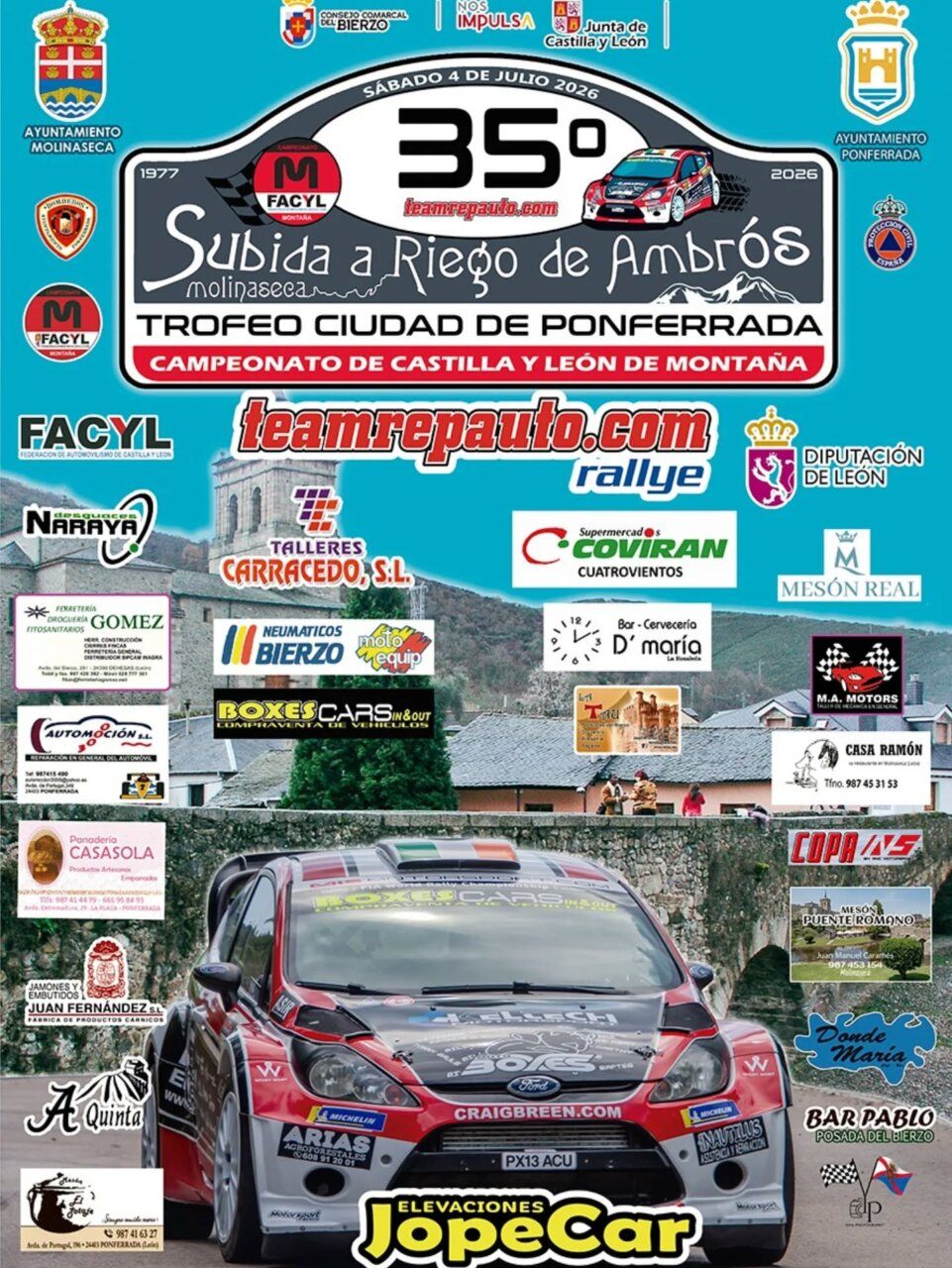 Coche de rally en la XXXV Subida a Riego de Ambrós