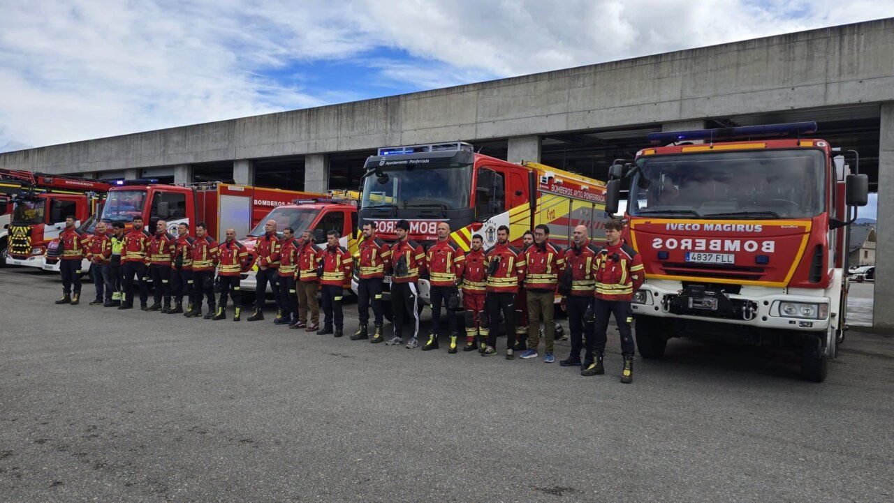 Bomberos del SPEIS de Ponferrada listos para salir hacia Ávila