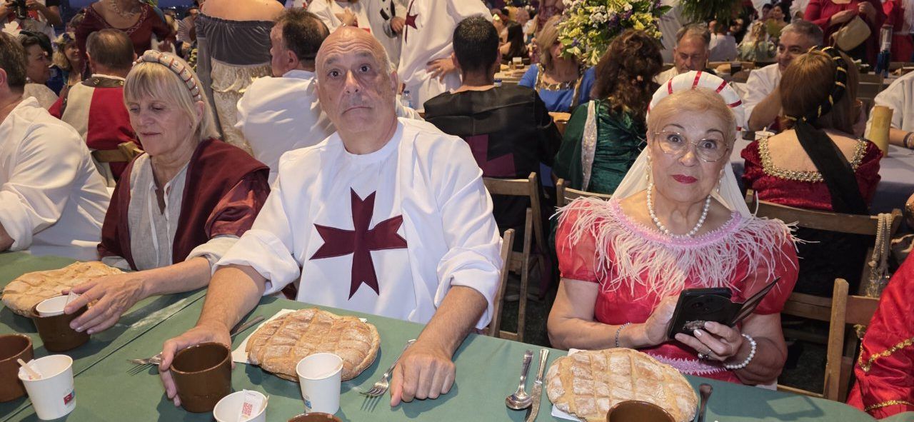 Participantes en la Cena Templaria en el Castillo de los Templarios
