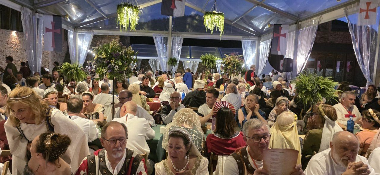 Participantes en la Cena Templaria en el Castillo de los Templarios