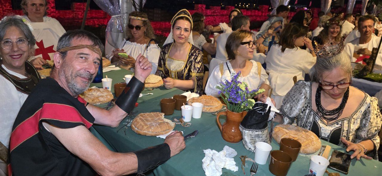 Participantes en la Cena Templaria en el Castillo de los Templarios