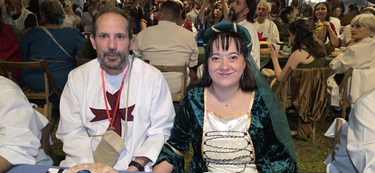 Participantes en la Cena Templaria en el Castillo de los Templarios
