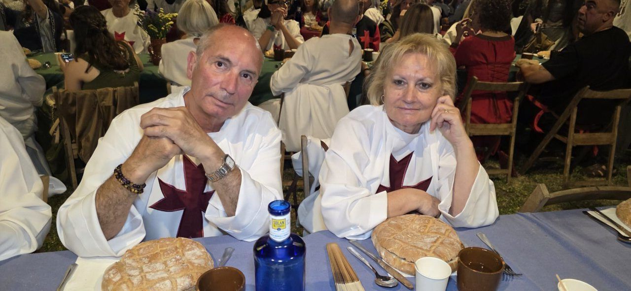 Participantes en la Cena Templaria en el Castillo de los Templarios