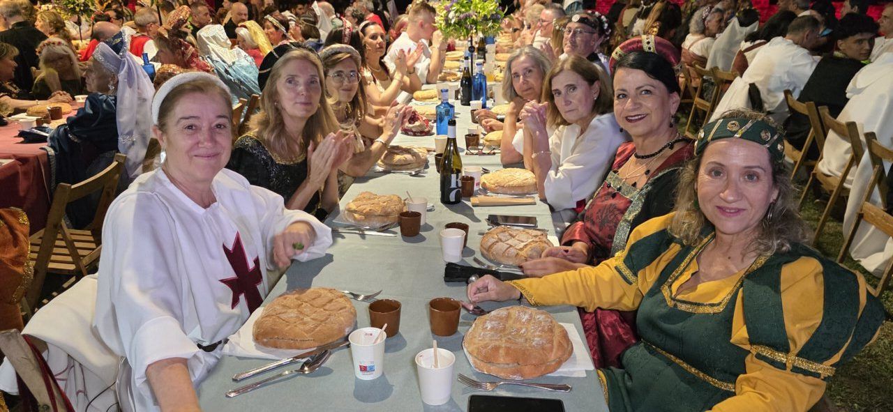 Participantes de la Cena Templaria en el Castillo de los Templarios