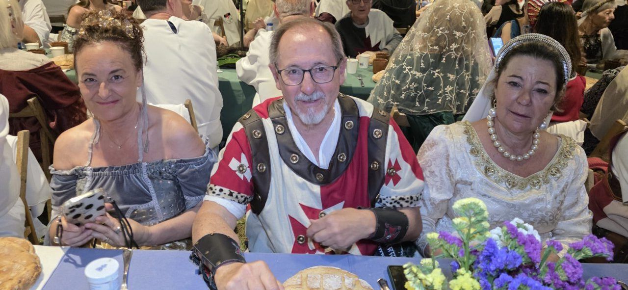 Participantes en la Cena Templaria en el Castillo de los Templarios