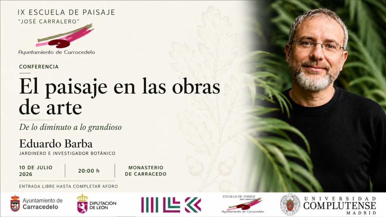 Eduardo Barba en conferencia sobre paisaje y arte en Carracedo