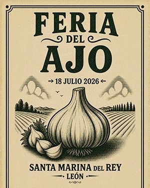 Cartel de la Feria del Ajo en Santa Marina del Rey 2026