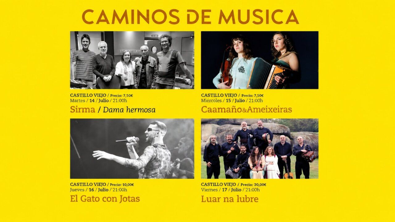 Conciertos del festival Caminos de Música en el Castillo Viejo de Ponferrada