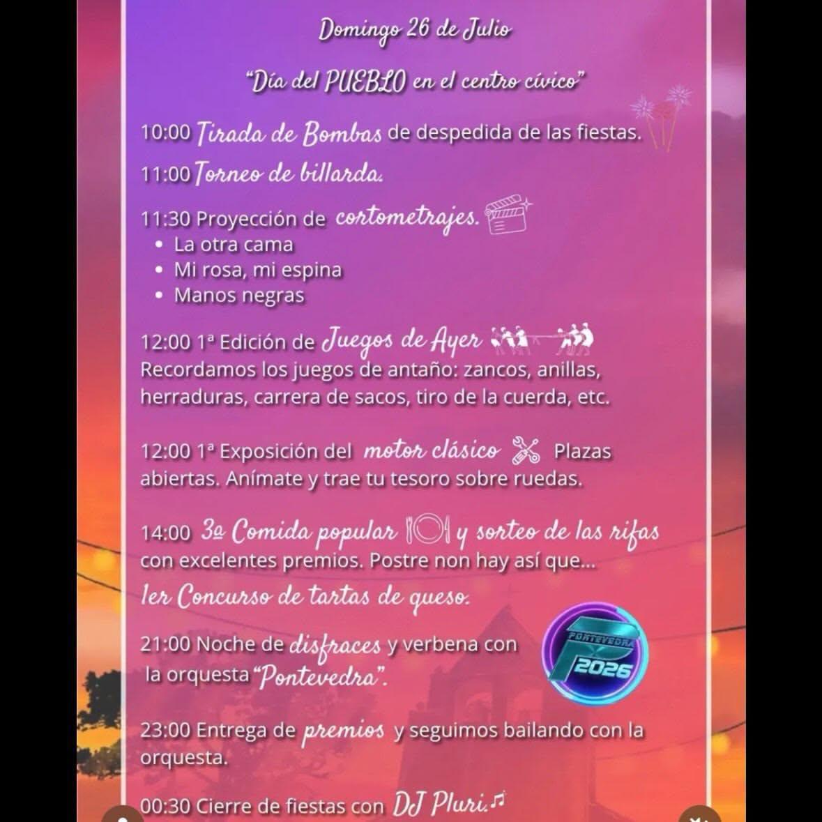Cartel de las Fiestas de la Magdalena 2026 en Villadepalos