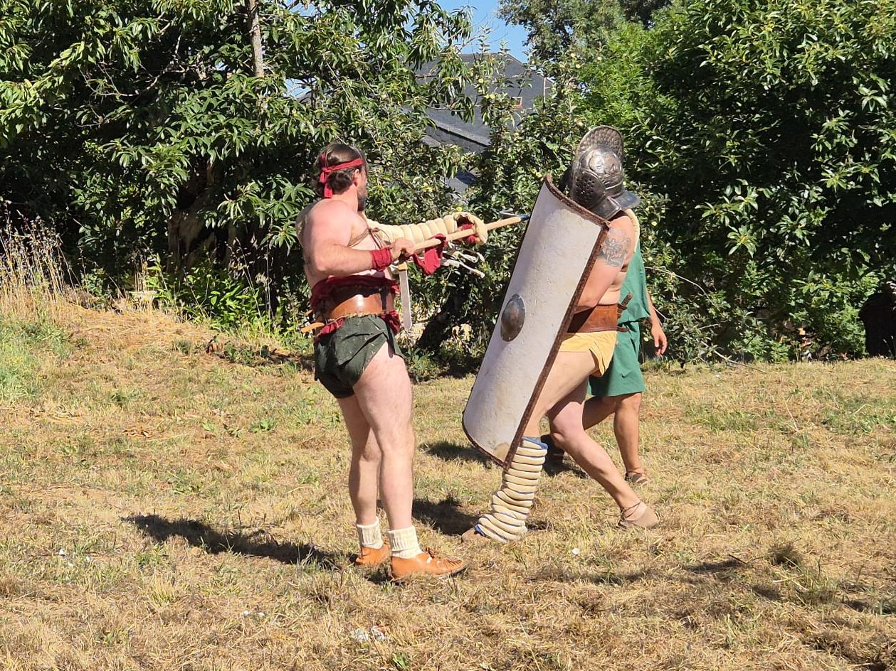 Recreación de gladiadores en Las Médulas durante la III Lvdvs Avrvm