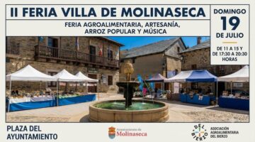 Molinaseca celebrará la II Feria Villa para promocionar los productos agroalimentarios y la artesanía berciana