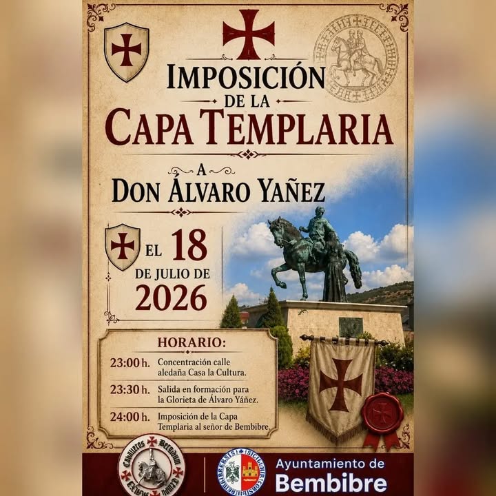 Cartel de la imposición de la capa templaria en Bembibre