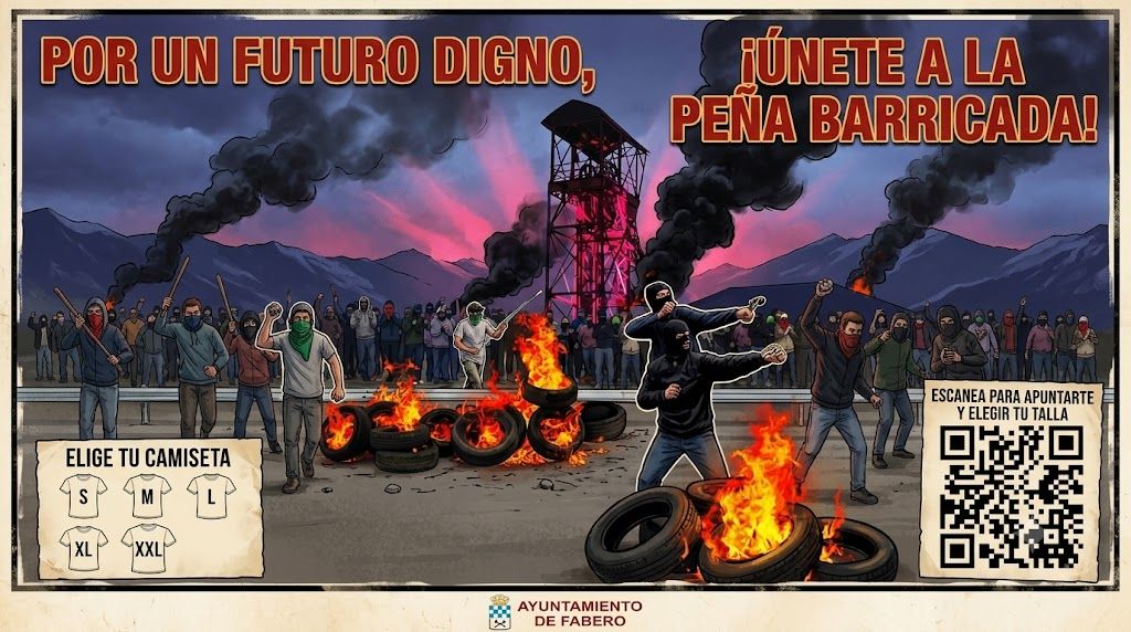 Cartel de inscripciones para la Peña Barricada en Fabero 2026