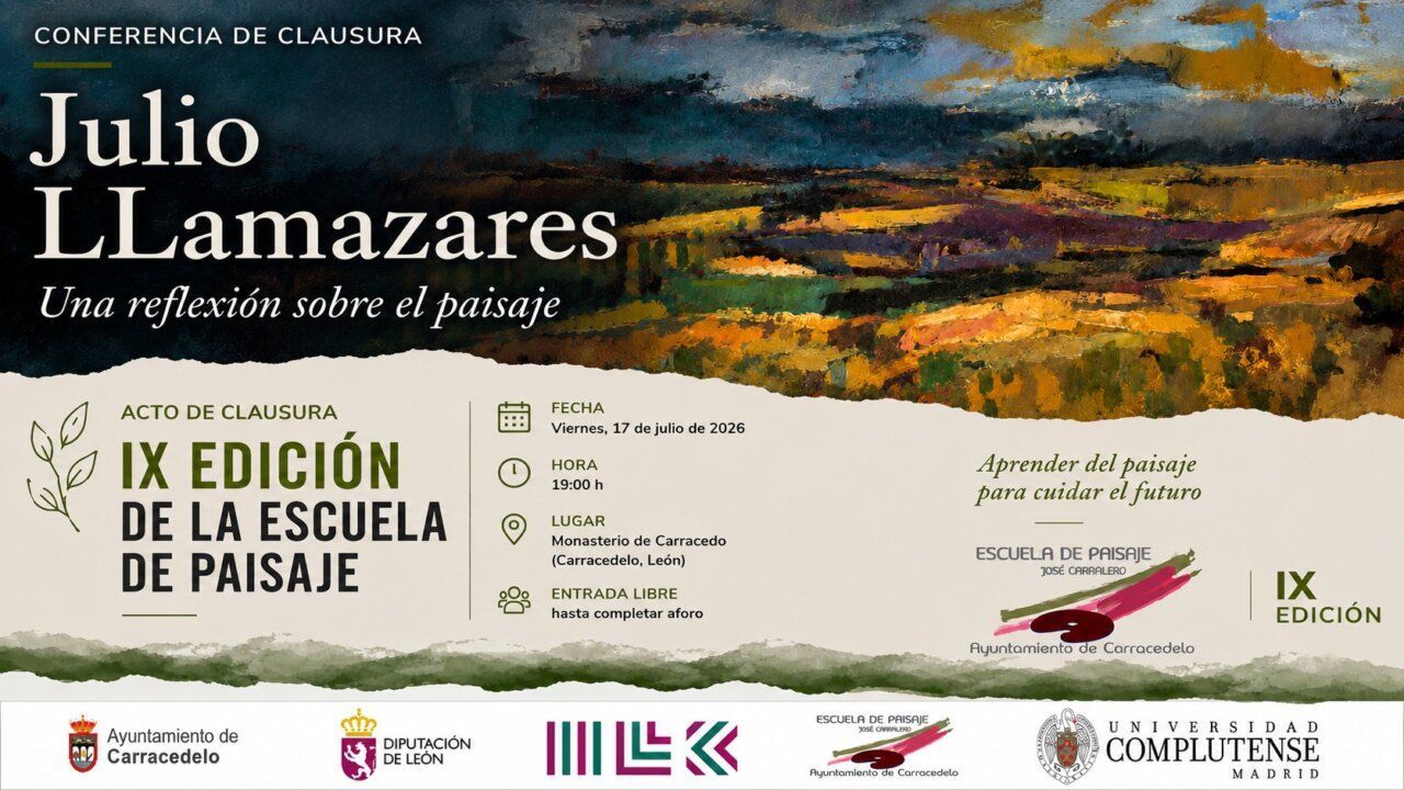Cartel de clausura de la IX Escuela de Paisaje José Carralero