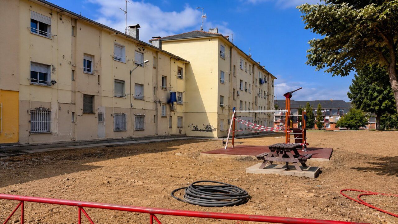 Obras de urbanización en el entorno de la MSP en Ponferrada