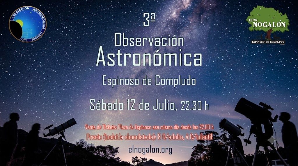 Cartel de la observación astronómica en Espinoso de Compludo