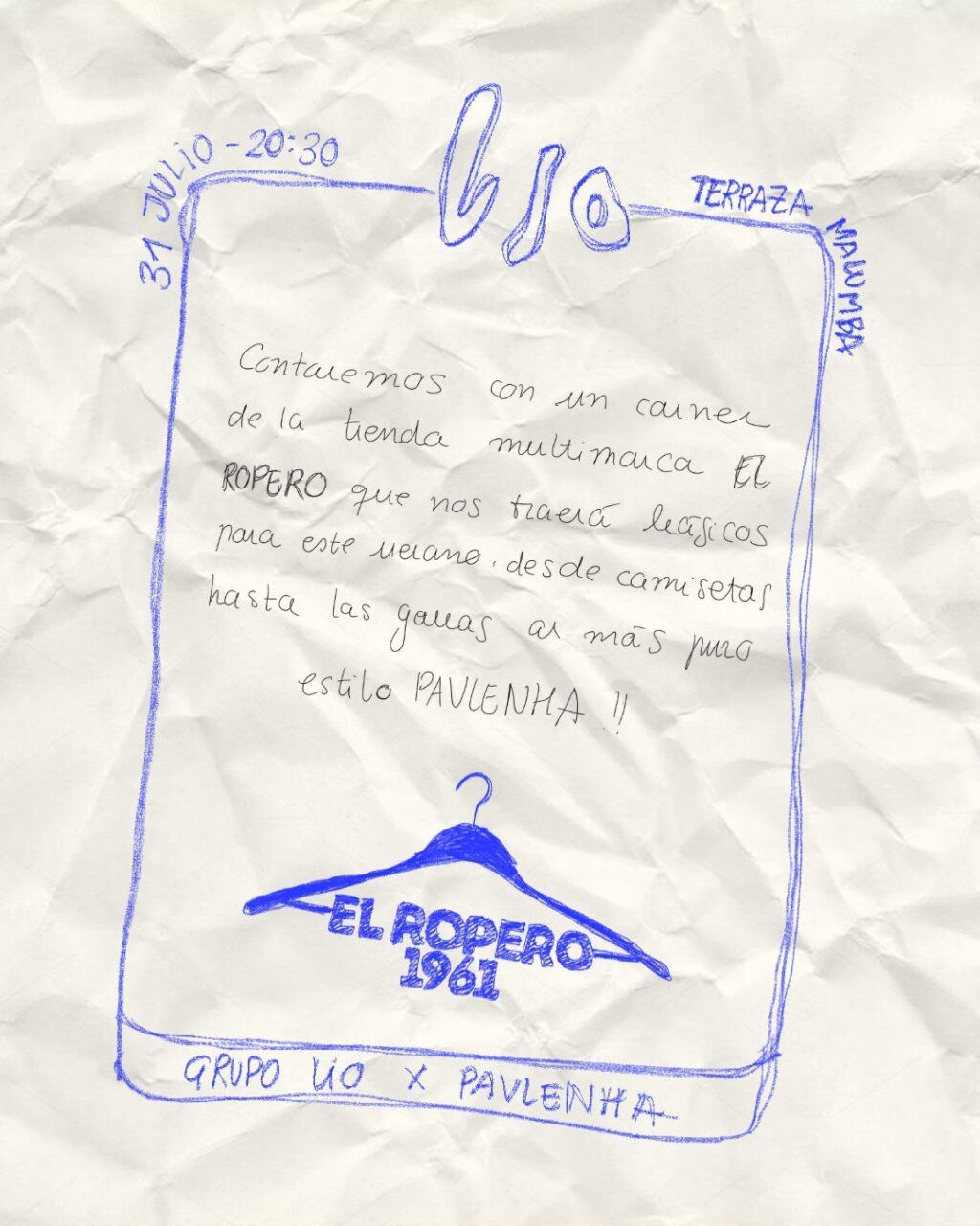 Cartel del concierto de Pavlenha en la terraza Malumba de Ponferrada