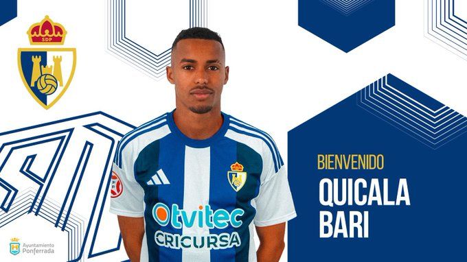 Quicala Bari con la camiseta de la SD Ponferradina