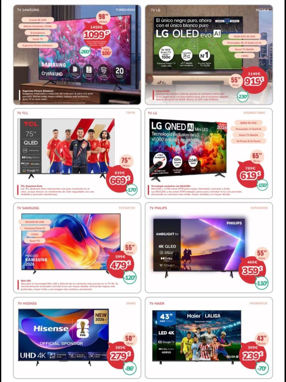 Ofertas en televisores y electrodomésticos en Eibarresa