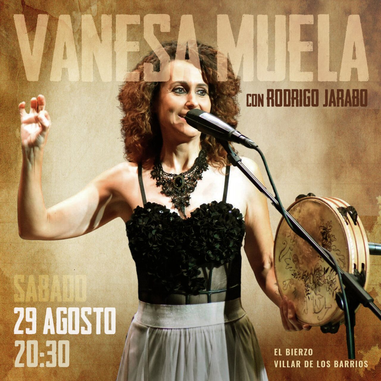 Vanesa Muela actuando en el Festival Villar de los Mundos