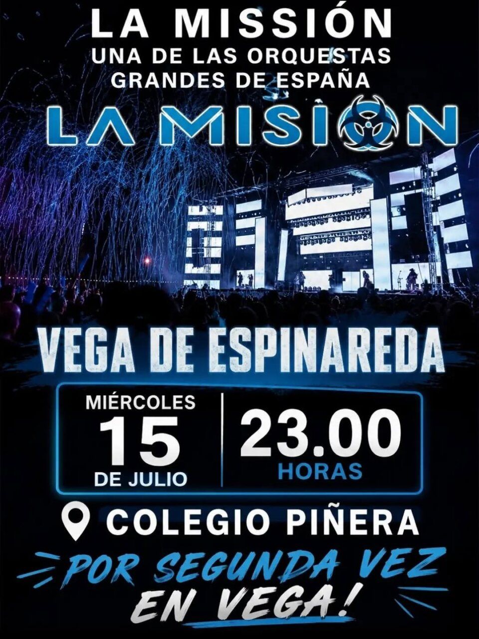 Cartel del evento musical La Misión en Vega de Espinareda