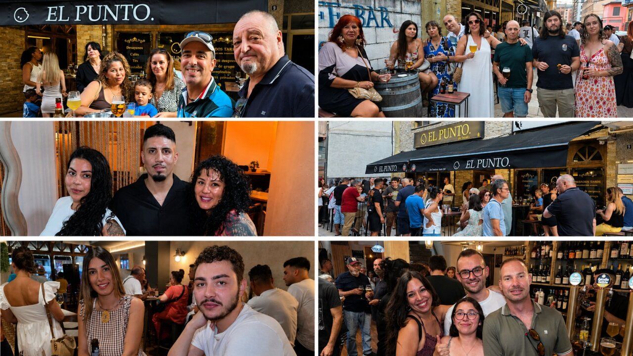 Inauguración del establecimiento El Punto en Ponferrada con clientes disfrutando